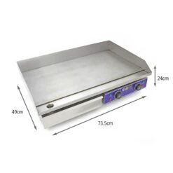 Plancha Plaque De Cuisson Professionnelle En Acier Inoxydable De 70cm -Maison 10120 004 v2