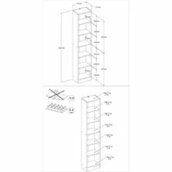 1/2 Bibliothèque 5 Tablettes MAYENCE Blanc -Maison 12 bibliotheque 5 tablettes mayence blanc 13344568 36424292 292 1140x1140