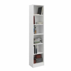 1/2 Bibliothèque 5 Tablettes MAYENCE Blanc -Maison 12 bibliotheque 5 tablettes mayence blanc 13344568 36424294 294 1140x1140
