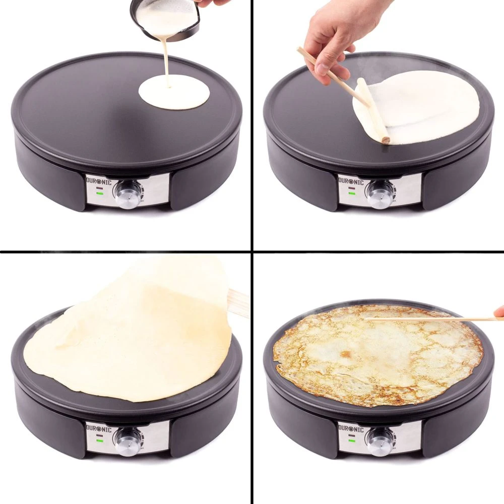 Duronic PM152 Crêpière De 1500W Avec Plaque Antiadhésive De 34 Cm -... 2 Duronic PM152 Crêpière De 1500W Avec Plaque Antiadhésive De 34 Cm -... – Image 2