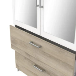 Armoire 4 Portes 2 Tiroirs L.179 Cm READY Imitation Chêne Kronberg Et... 7 Armoire 4 Portes 2 Tiroirs L.179 Cm READY Imitation Chêne Kronberg Et... -Maison armoire 4 portes 2 tiroirs l179 cm ready imitation chene kronberg et blanc 11674618 30741570 1140x1140