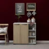 Armoire Multifonctionnelle Dino - Homemania - Blanc, Bois, Noir - 90 X...