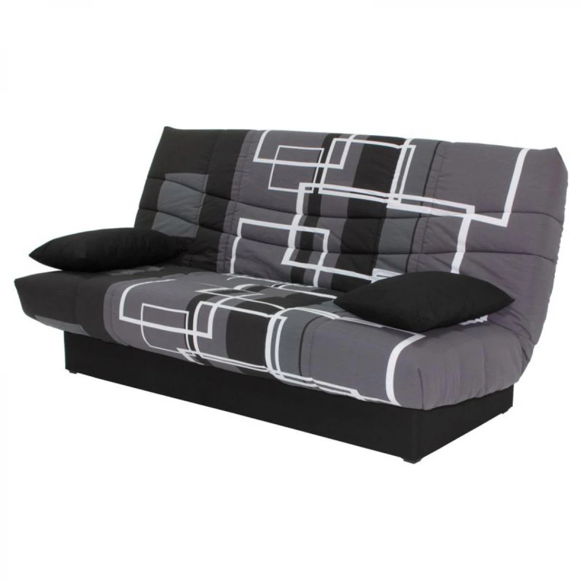 Banquette Lit Clic-clac PORTO Labyrinthe Noir Et Gris 3 Banquette Lit Clic-clac PORTO Labyrinthe Noir Et Gris – Image 3