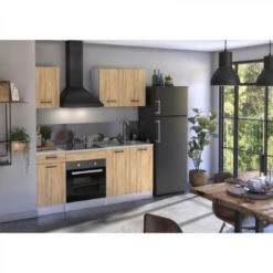 Bas 40 Cm 1 Porte 1 Tiroir MALICE Chêne Nebraska -Maison bas 40 cm 1 porte 1 tiroir malice 576919 chene nebraska 10143008 26095848 1140x1140