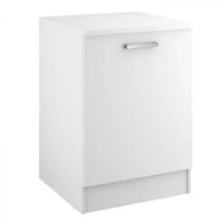 Bas 60 Cm 1 Porte UNO Blanc Mat