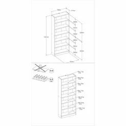 Bibliothèque 5 Tablettes MAYENCE Blanc -Maison bibliotheque 5 tablettes mayence blanc 13344570 36424300 300 1140x1140