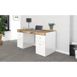 ALTER Bureau Avec Tiroirs Et Plateau De Rangement, Made In Italy, Table Mini...