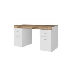 ALTER Bureau Avec Tiroirs Et Plateau De Rangement, Made In Italy, Table Mini... -Maison bureau avec tiroirs et plateau de rangement made in italy table minimal bureau pc cm 130x60h75 couleur blanc brillant et erable 11157612 29193364 1140x1140