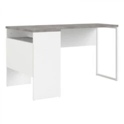 Bureau D'angle ALKOR Imitation Béton Et Blanc -Maison bureau dangle alkor imitation beton et blanc 9798436 25339872 1140x1140