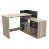 Bureau D'angle OPTIMA 2 Imitation Chêne Et Noir