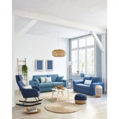 Maison -Maison canape convertible 2 places twill tissu bleu tonnerre 9154989 23892093 1140x1140