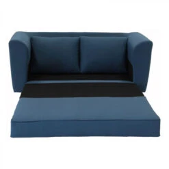 Canapé Convertible 2 Places TWILL Tissu Bleu Tonnerre -Maison canape convertible 2 places twill tissu bleu tonnerre 9154989 23892099 1140x1140