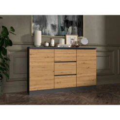 CAZAR - Commode 2 Portes + 3 Tiroirs - Dimensions : 75x120x30 - Meuble... 7 CAZAR - Commode 2 Portes + 3 Tiroirs - Dimensions : 75x120x30 - Meuble... -Maison cazar commode 2 portes 3 tiroirs dimensions 75x120x30 meuble de rangement buffet grisetchene 13628436 37489062 1140x1140