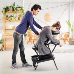 Chaise De Massage Ergonomique Multifonctions Structure Métallique, Pl... 9 Chaise De Massage Ergonomique Multifonctions Structure Métallique, Pl... -Maison chaise de massage ergonomique multifonctions structure metallique pliable rembourree 75cm sac de transport cdm120k yoghi 12781110 34352020 1140x1140