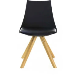 Chaise Scandinave Noire Avec Pieds Bois TURIN -Maison chaise scandinave noire phil design 191994 2 1140x1140