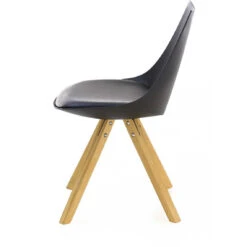 Chaise Scandinave Noire Avec Pieds Bois TURIN -Maison chaise scandinave noire phil design 191994 3 1140x1140