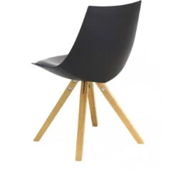Chaise Scandinave Noire Avec Pieds Bois TURIN -Maison chaise scandinave noire phil design 191994 4 1140x1140