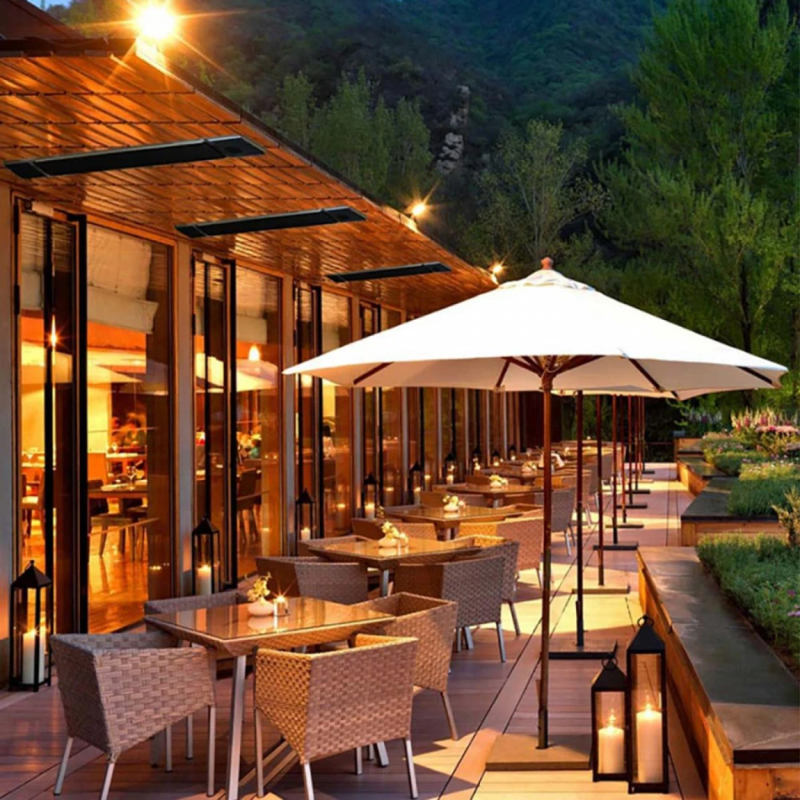 Maison 3 Maison -Maison chauffage infrarouge bluetooth sans missions lumineuses 1000w haut parleurs spaik 11983232