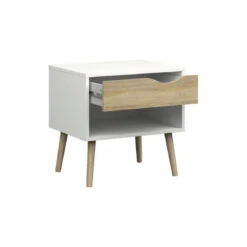 Chevet OSLO Blanc/ Imitation Chêne -Maison chevet oslo blanc imitation chene 9156055 23896897 1140x1140