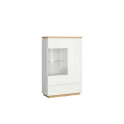 ELOIS - Vitrine Double Style Scandinave Salon/cabinet - 153x98x41 - 2 ...
