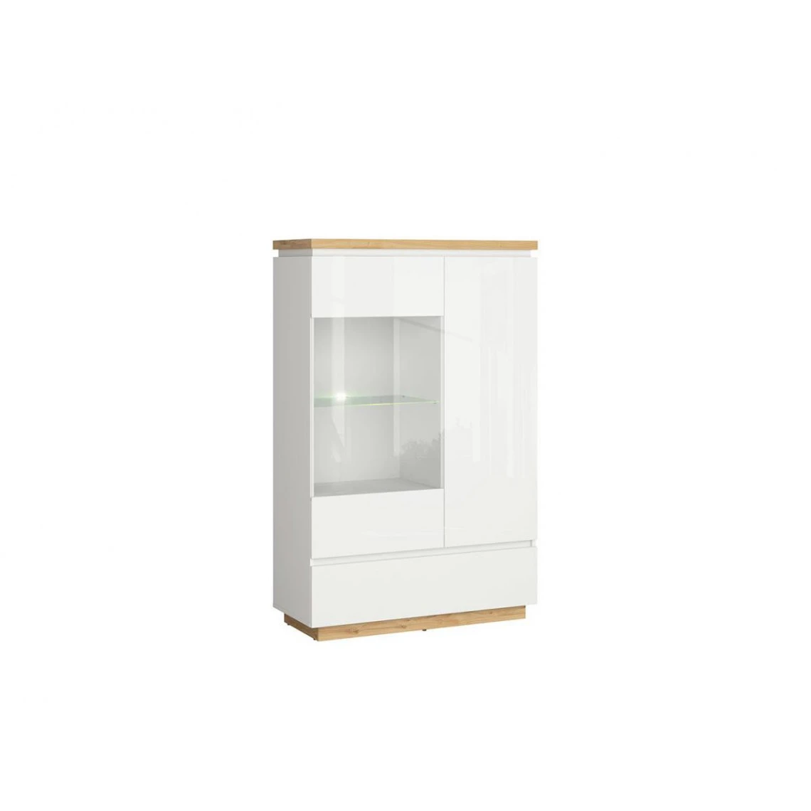 ELOIS - Vitrine Double Style Scandinave Salon/cabinet - 153x98x41 - 2 ... 1 ELOIS - Vitrine Double Style Scandinave Salon/cabinet - 153x98x41 - 2 ...