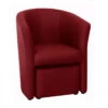 Fauteuil Cabriolet Et Pouf CLAYTON PU Rouge