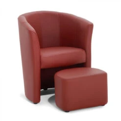 Fauteuil Cabriolet Et Pouf CLAYTON PU Rouge -Maison fauteuil cabriolet et pouf clayton pu rouge 9158773 23907257 1140x1140