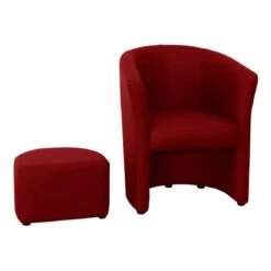 Fauteuil Cabriolet Et Pouf CLAYTON PU Rouge -Maison fauteuil cabriolet et pouf clayton pu rouge 9158773 23907263 1140x1140