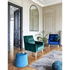 Maison -Maison fauteuil lauranne tissu bleu vert 9158755 23907171 1140x1140
