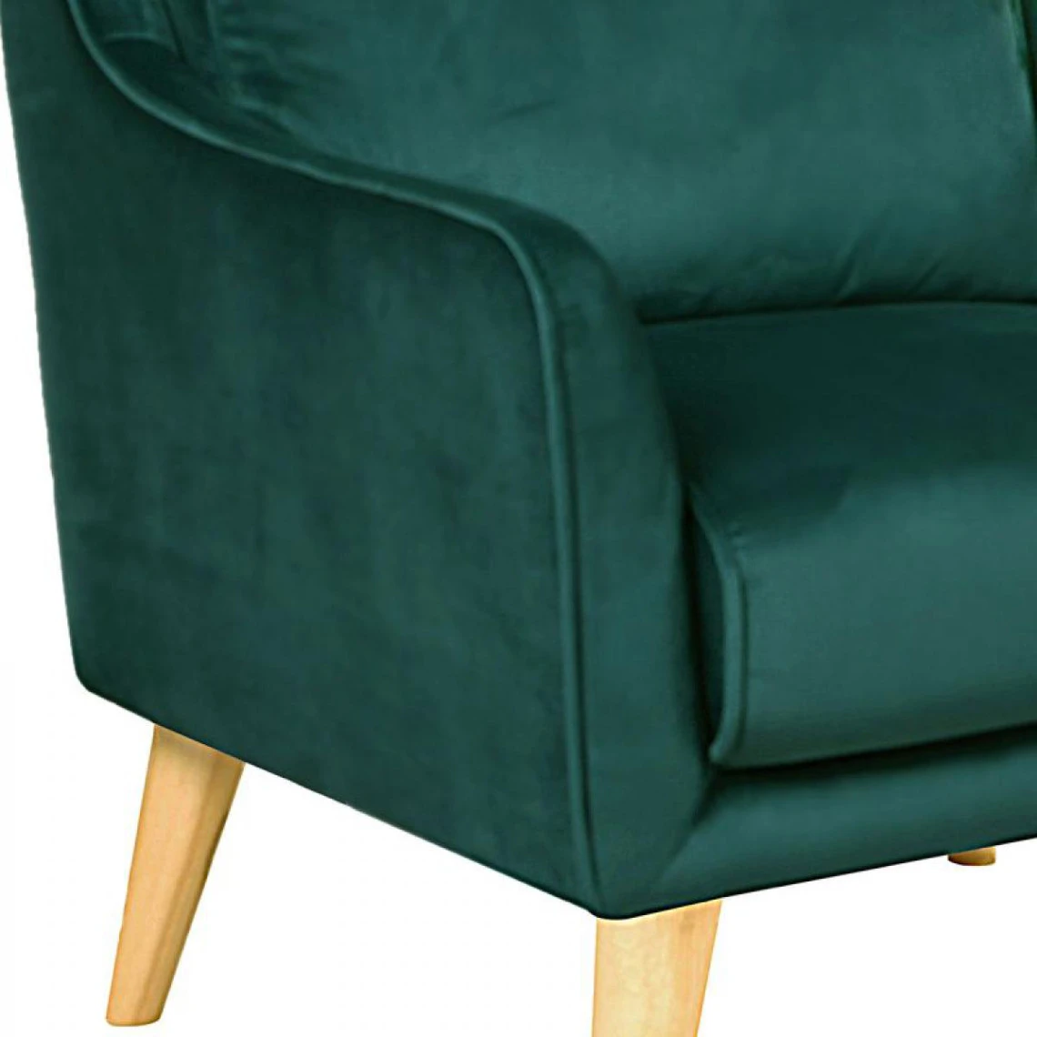 Fauteuil LAURANNE Tissu Bleu Vert 4 Fauteuil LAURANNE Tissu Bleu Vert – Image 4