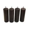 Jeu De 4 Pieds Bois Acajou H 17 Cm