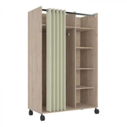 Maison 4 Kit Dressing Avec Rideau L.100 Cm MOVE 2 Imitation Chêne