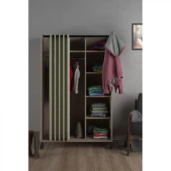 Maison -Maison kit dressing avec rideau l100 cm move 2 imitation chene 10486462 27138322 1140x1140