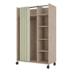 Kit Dressing Avec Rideau L.100 Cm MOVE 2 Imitation Chêne -Maison kit dressing avec rideau l100 cm move 2 imitation chene 10486462 27138324 1140x1140