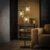 Lampadaire 3 Lampes 37x29x150 Cm En Métal Gris Foncé - ZIGGY