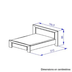 Lit 160x200 Cm BRUGGES Imitation Châtaignier Naturel -Maison lit 160x200 cm brugges imitation chataignier naturel 11873656 31408134 1140x1140