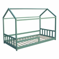 Lit Cabane HUTTY 90x190 Cm Vert