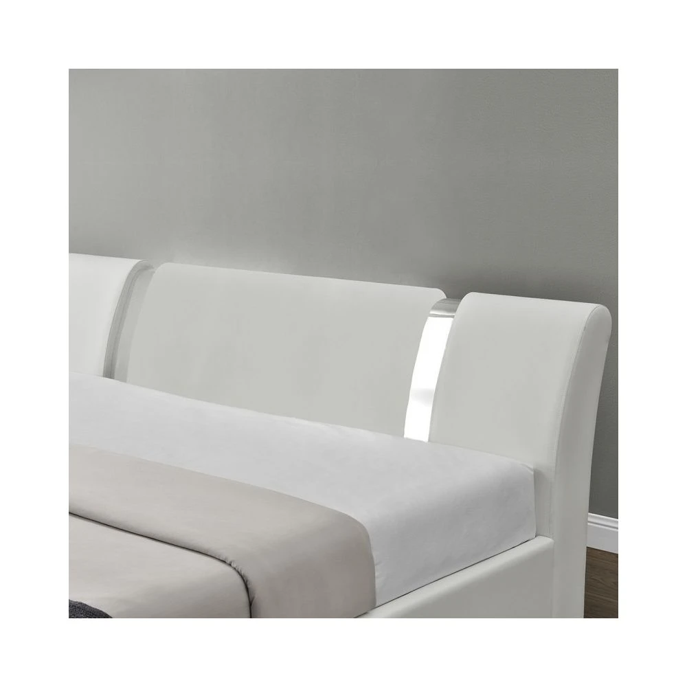 Lit Coffre Sommier Relevable Nova - Blanc - 160x200 4 Lit Coffre Sommier Relevable Nova - Blanc - 160x200 – Image 4