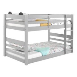 Lits Superposés 2x90x190 Cm BLOOM Gris