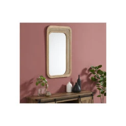 Miroir Ethnique Cannage En Rotin Et Bambou MELANIE - L.61 X H. 101 Cm ...
