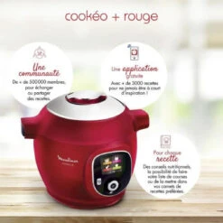 MOULINEX CE85B510 Multicuiseur Intelligent COOKEO + 6 L - 180 Rece... -Maison moulinexce85b510multicuiseur intelligent cookeo 6 l 180 recettes preprogrammees rouge 10214198 26328198 1140x1140