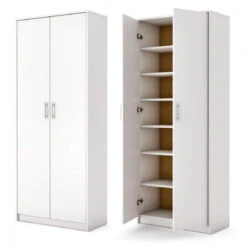 PARLA | Armoire Moderne Avec Tablettes Et Rangement Chaussures | 180x7...