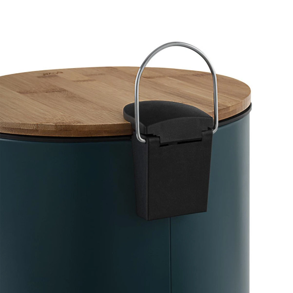 Poubelle "bam Modern" 30 Litres Couvercle Bambou Atmosphéra - Bleu Ca... 4 Poubelle "bam Modern" 30 Litres Couvercle Bambou Atmosphéra - Bleu Ca... – Image 4