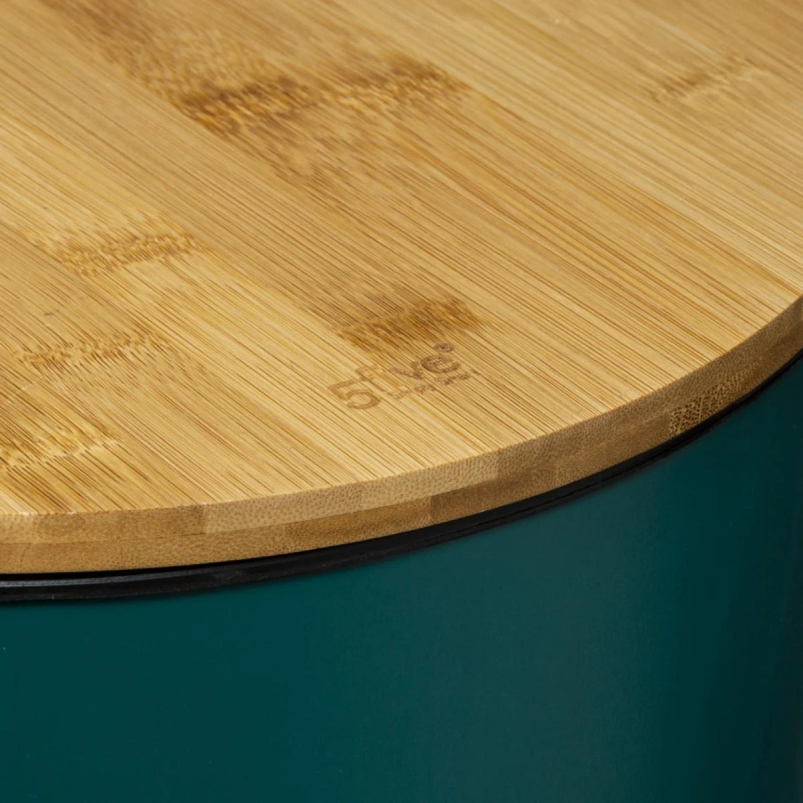 Poubelle "bam Modern" 30 Litres Couvercle Bambou Atmosphéra - Bleu Ca... 5 Poubelle "bam Modern" 30 Litres Couvercle Bambou Atmosphéra - Bleu Ca... – Image 5