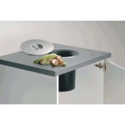 Wesco Poubelle De Plan De Travail - 11 L - Couvercle Inox - Contenance : 13 ...