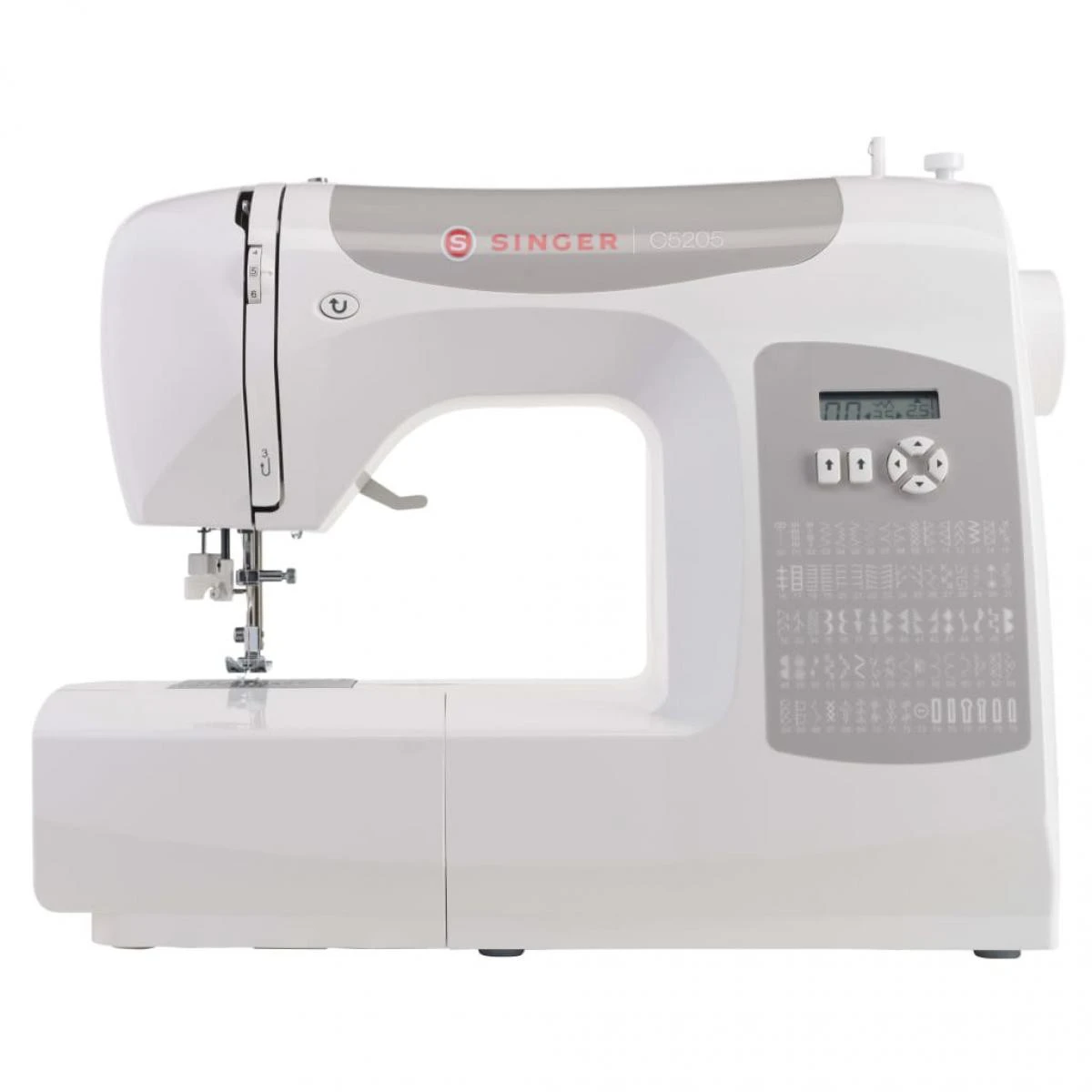 Singer Machine à Coudre C5205-CR 75 W Blanc Et Gris 1 Singer Machine à Coudre C5205-CR 75 W Blanc Et Gris