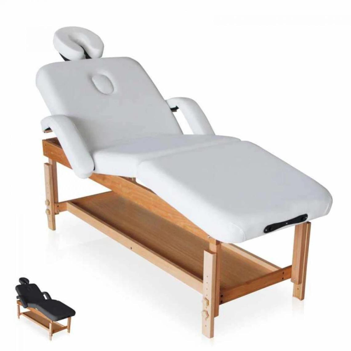 Table De Massage En Bois Fixe Réglable Multi-position 225 Cm Massage-... 1 Table De Massage En Bois Fixe Réglable Multi-position 225 Cm Massage-...