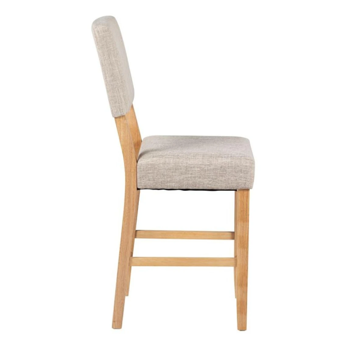 Tabouret De Bar H.64 Cm MARYSE Tissu Gris 5 Tabouret De Bar H.64 Cm MARYSE Tissu Gris – Image 5