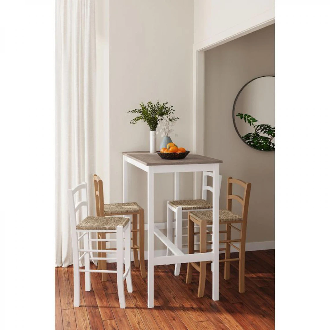 Tabouret De Bar PAYSAN Blanc 2 Tabouret De Bar PAYSAN Blanc – Image 2