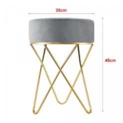 Tabouret Rembourré Beveren 45 X 35 Cm Gris Laiton [en.casa] -Maison tabouret rembourre beveren 45 x 35 cm gris laiton encasa 11674742 30742052 1140x1140